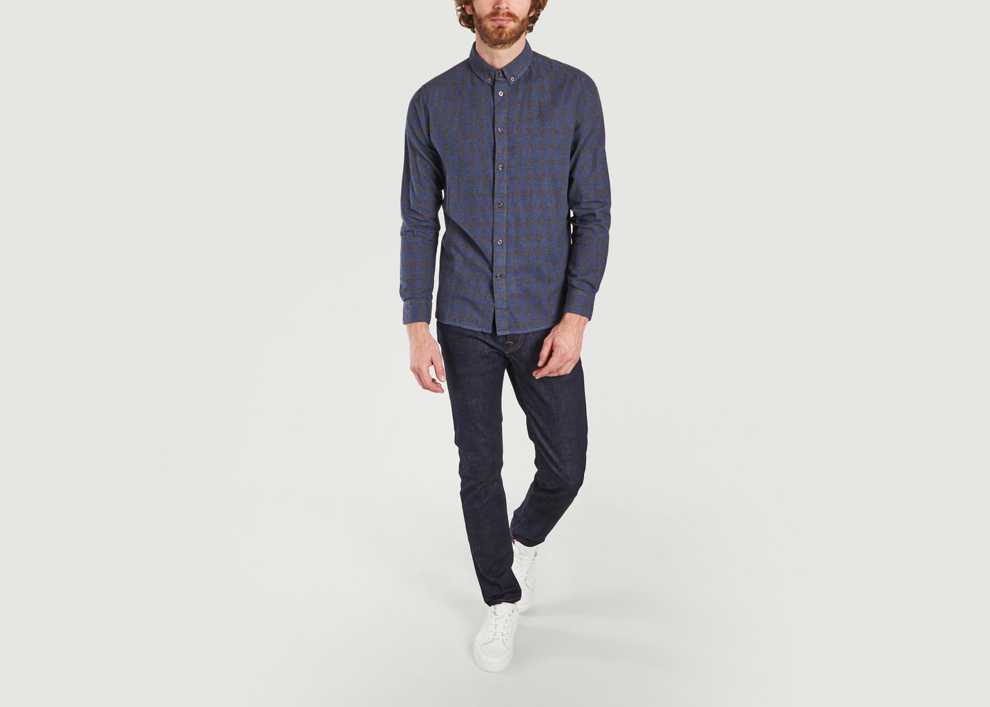 L'exception Chemise Larch En Coton Certifié GOTS Gris Knowledge Cotton Apparel
