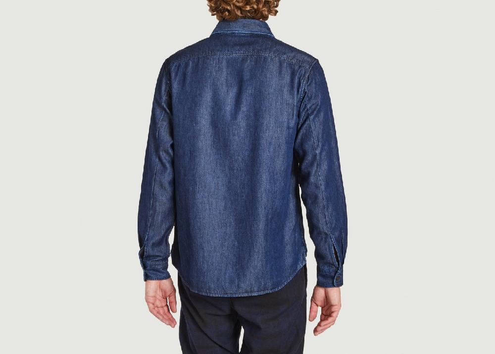 L'exception Chemise Leven En Lyocell Indigo Indigo Wax London