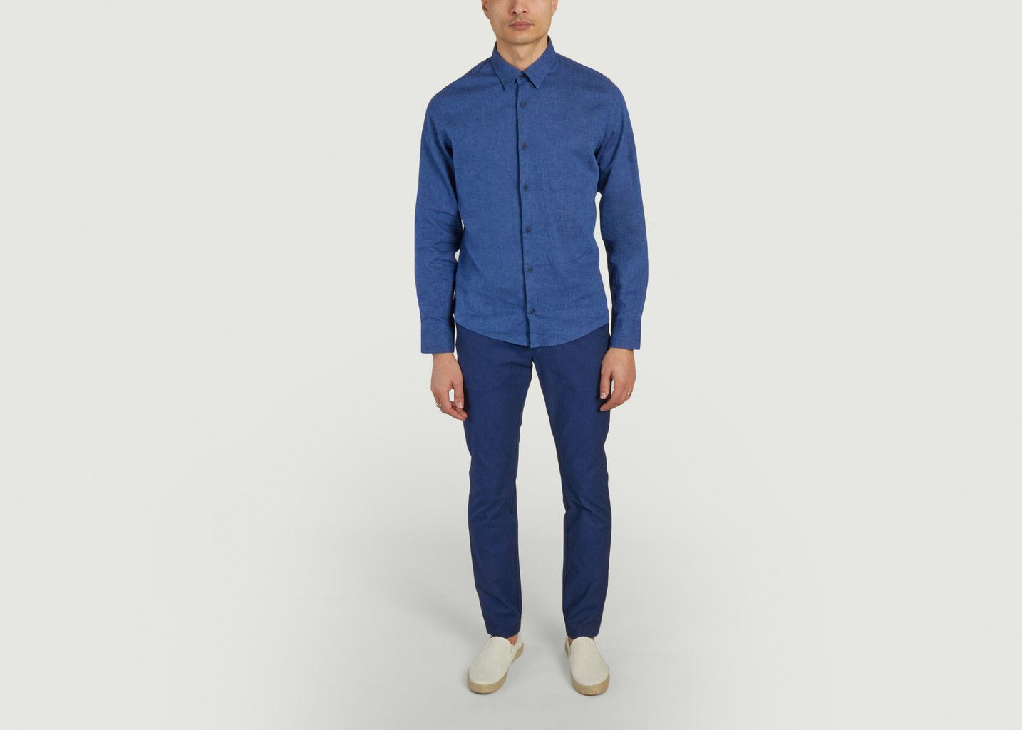 L'exception Chemise Lin Bleu Marine JagVi Rive Gauche