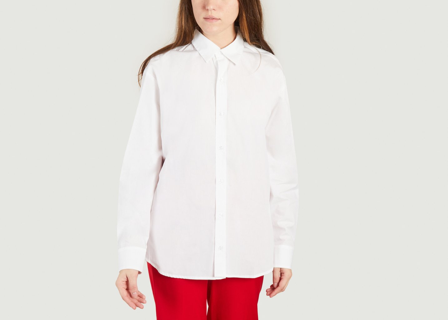 l'exception Chemise longue en coton Blanc Parisienne et alors