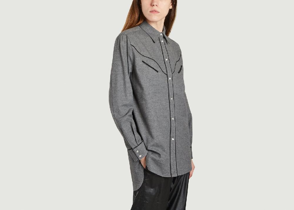 L'exception Chemise Longue Grise Gris MM6 Maison Margiela