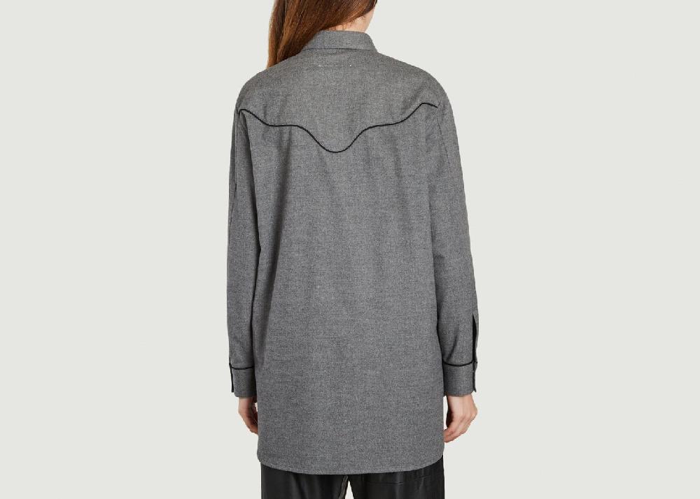 L'exception Chemise Longue Grise Gris MM6 Maison Margiela