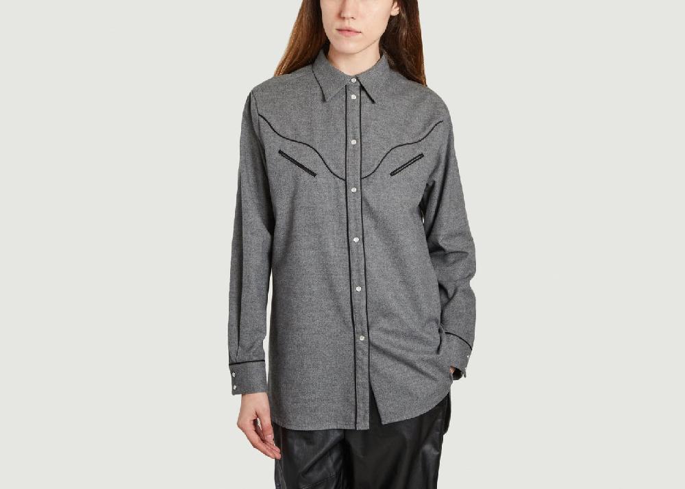 l'exception Chemise longue grise Gris MM6 Maison Margiela