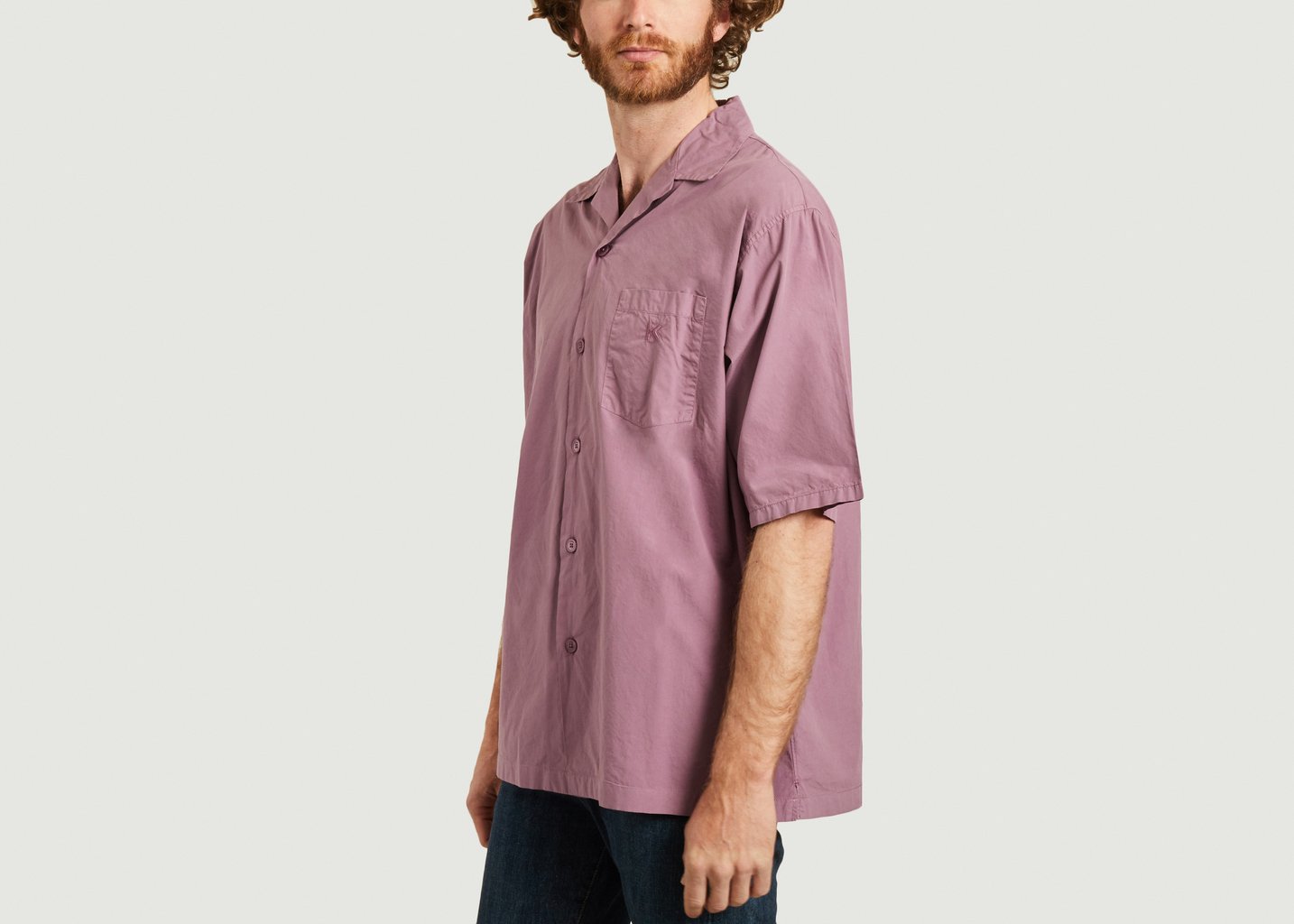 L'exception Chemise Manches Courtes Casual Avec Poche Siglée Violet Kenzo