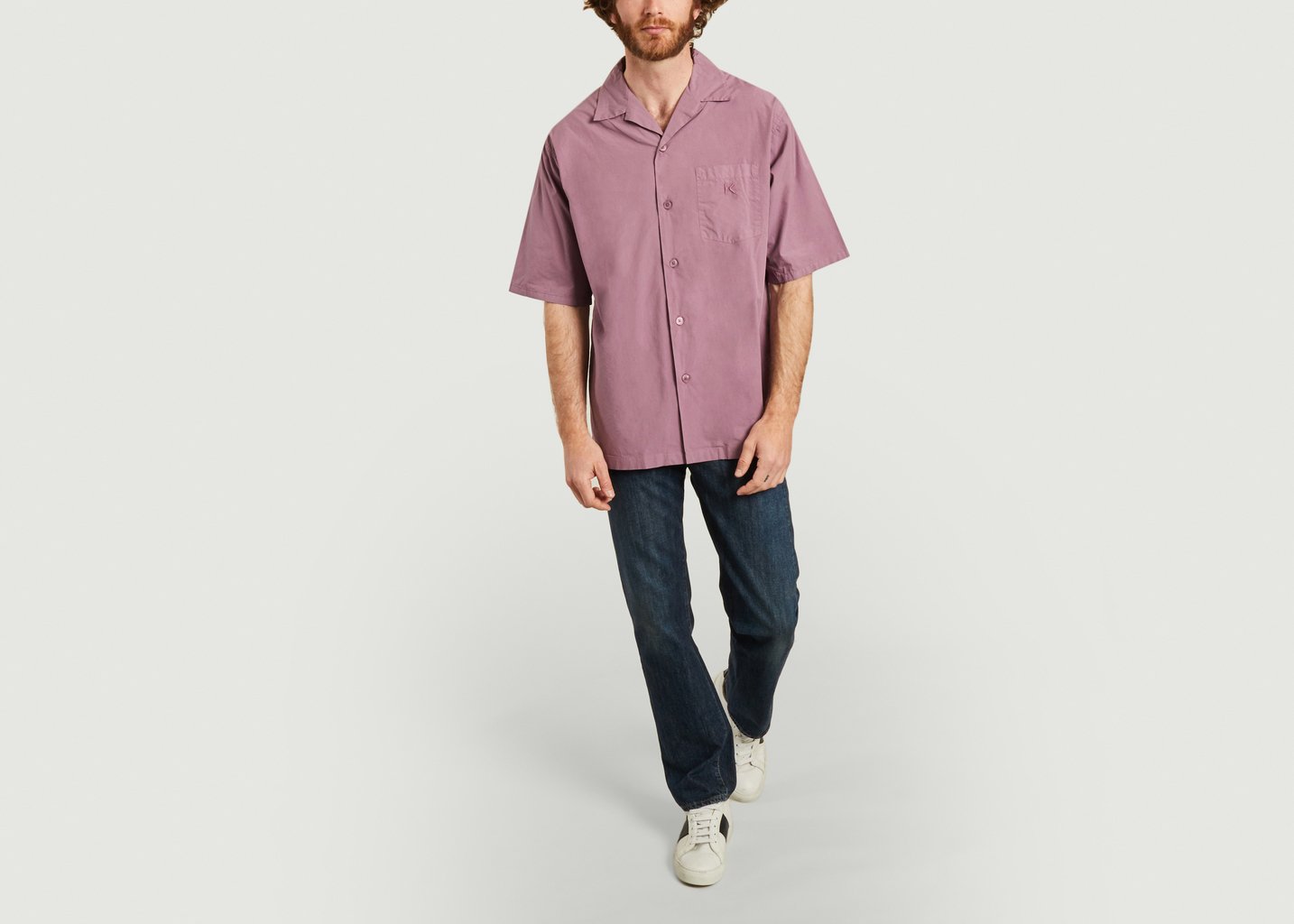L'exception Chemise Manches Courtes Casual Avec Poche Siglée Violet Kenzo
