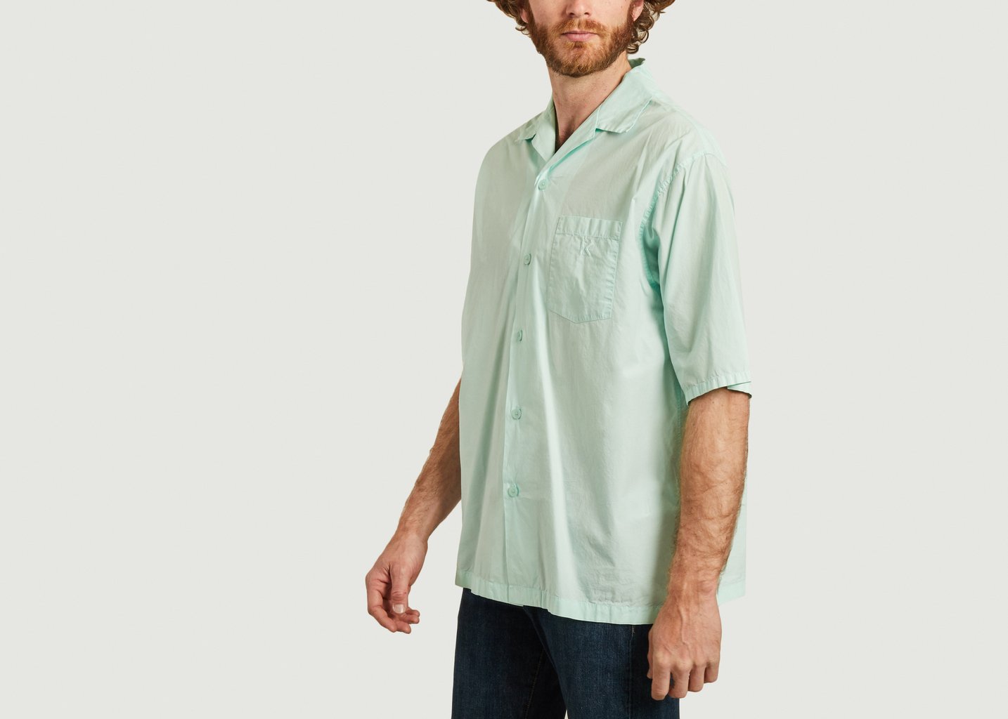 L'exception Chemise Manches Courtes Casual Avec Poche Siglée Vert Kenzo