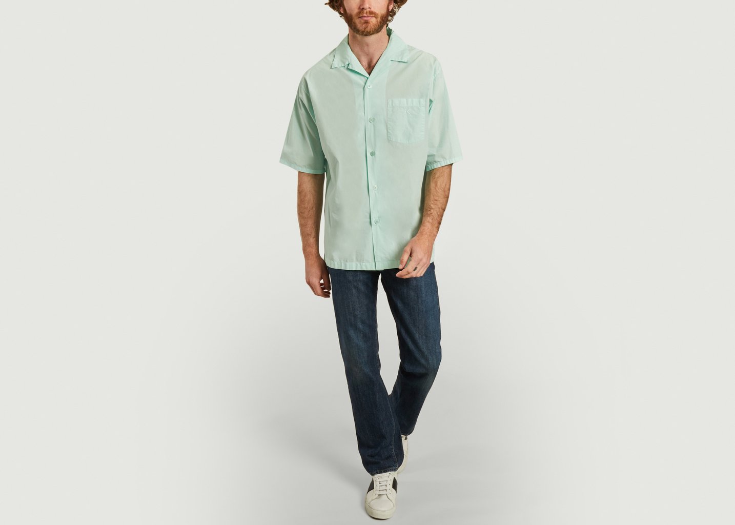 L'exception Chemise Manches Courtes Casual Avec Poche Siglée Vert Kenzo