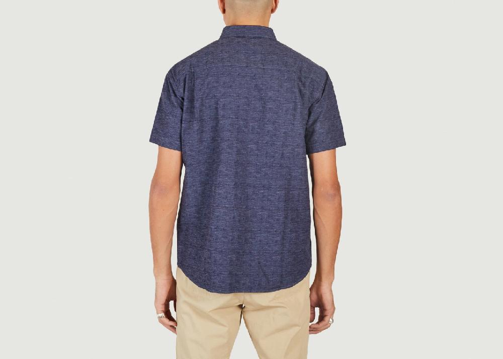 L'exception Chemise Manches Courtes En Coton Eztitxu Bleu Marine Bask In The Sun