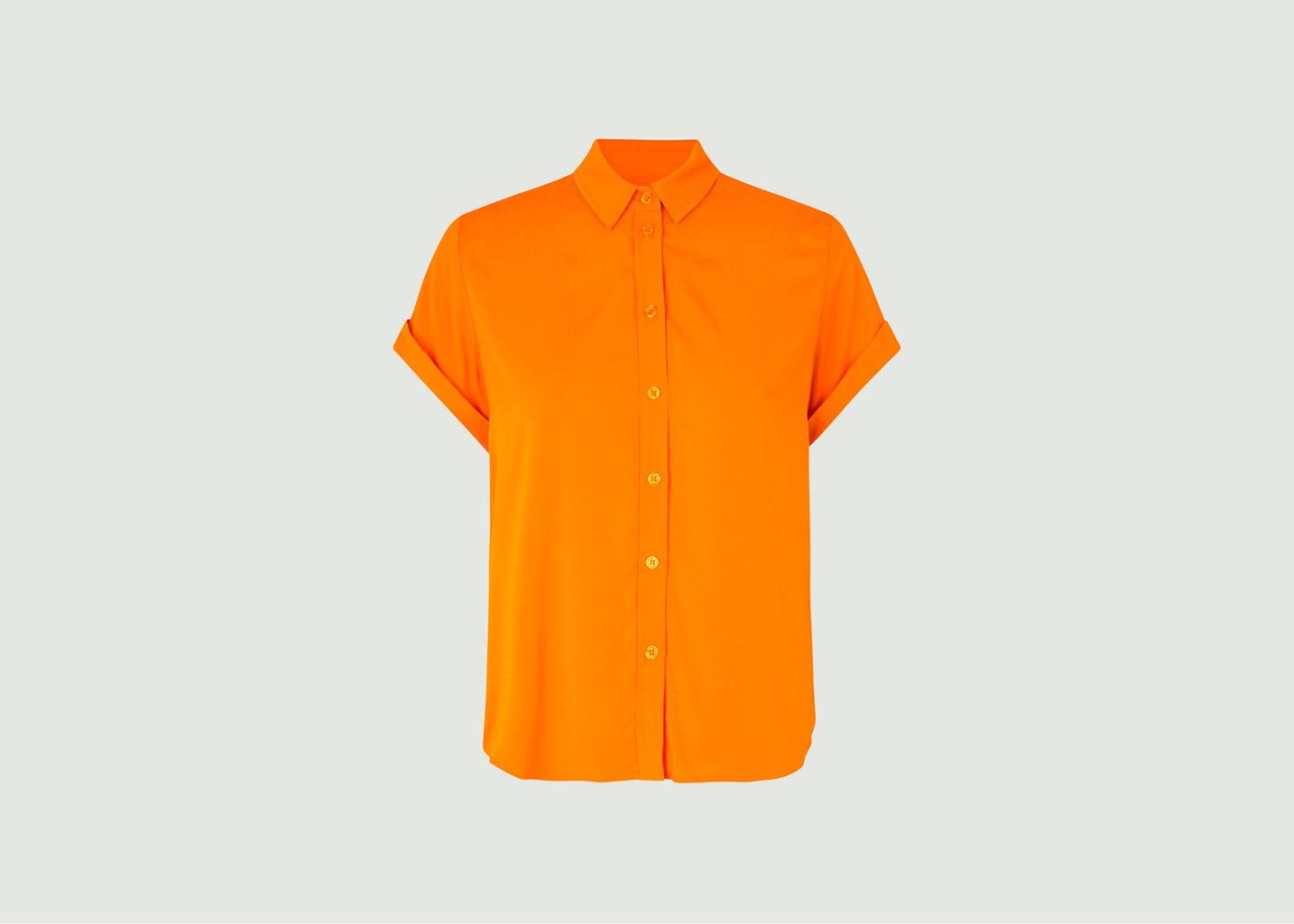 l'exception Chemise manches courtes Majan Orange Samsoe & Samsoe