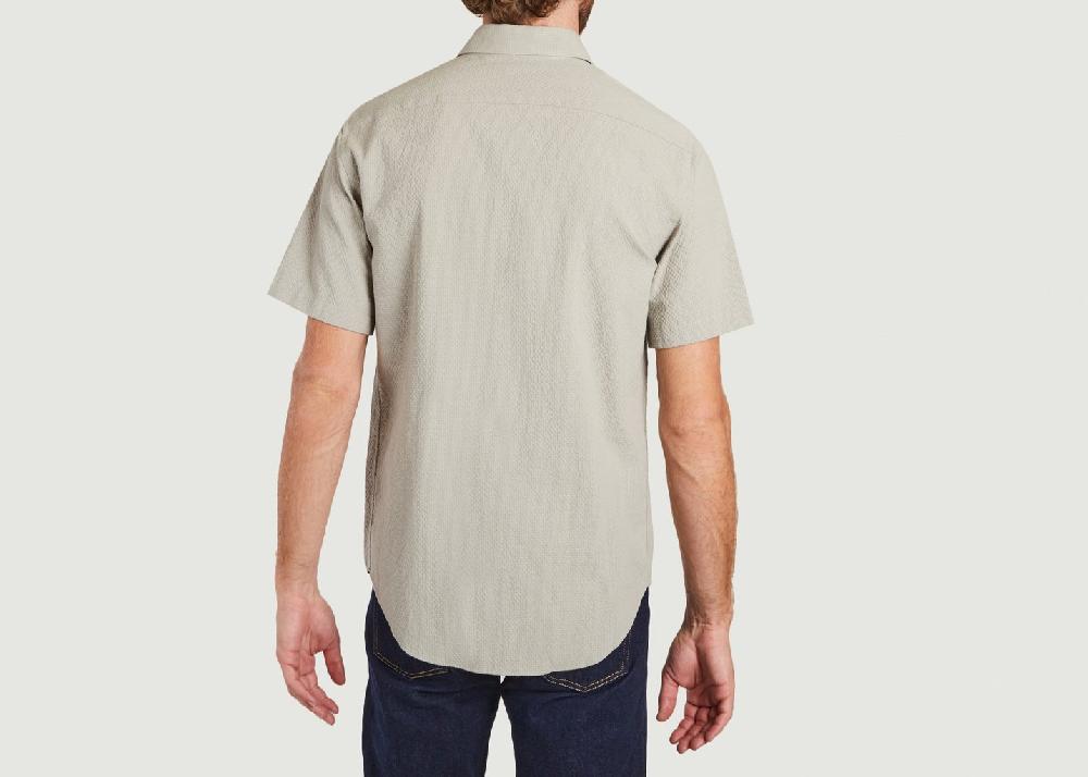 L'exception Chemise Manches Courtes Seersucker Errico Gris No Nationality 07