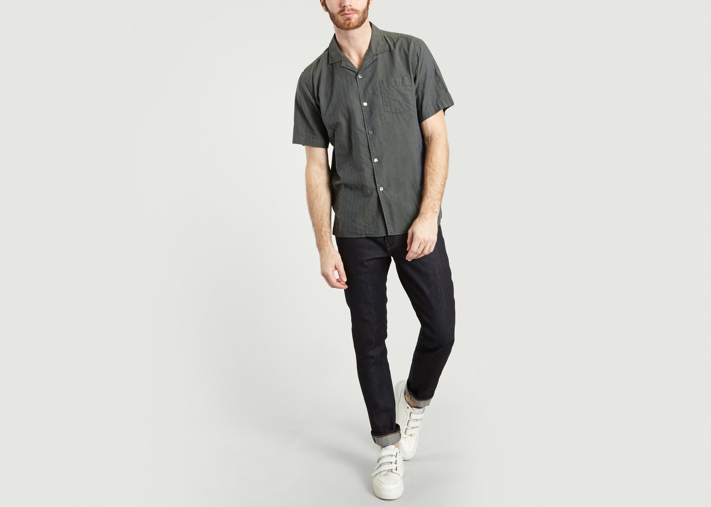 L'exception Chemise Manches Courtes Vasilon Jungle Khaki Mews