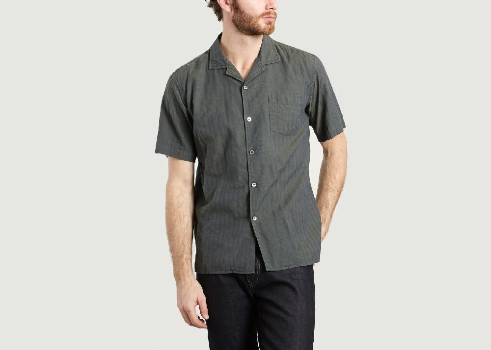 l'exception Chemise Manches Courtes Vasilon Jungle Khaki Mews
