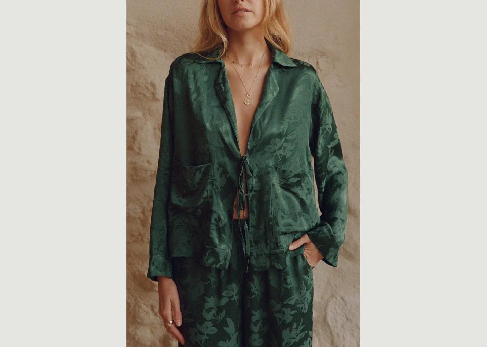 l'exception Chemise Marlène Rougier x Nénés Vert Sapin Nénés Paris