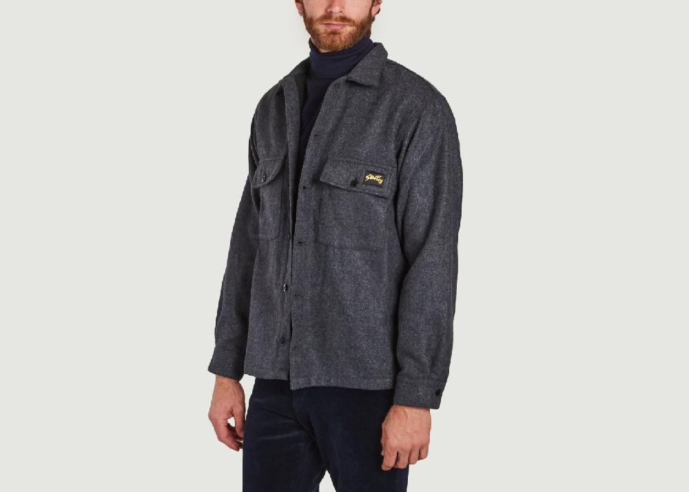 L'exception Chemise Militaire à 2 Poches Anthracite Stan Ray