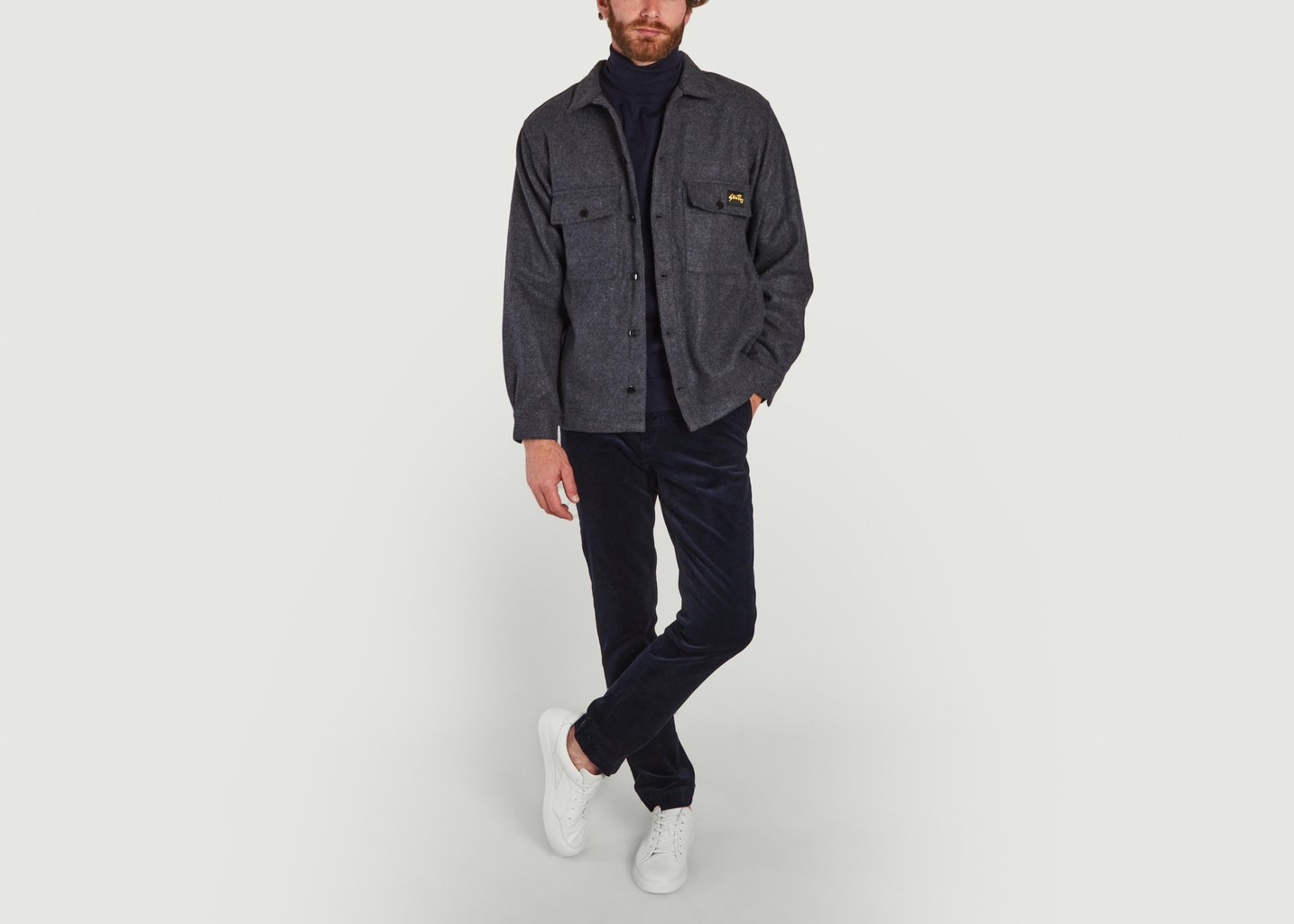 L'exception Chemise Militaire à 2 Poches Anthracite Stan Ray
