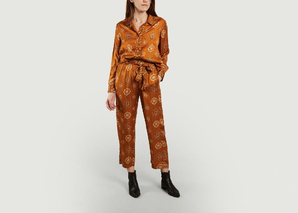 L'exception Chemise Motif Bandana Elif Camel Swildens