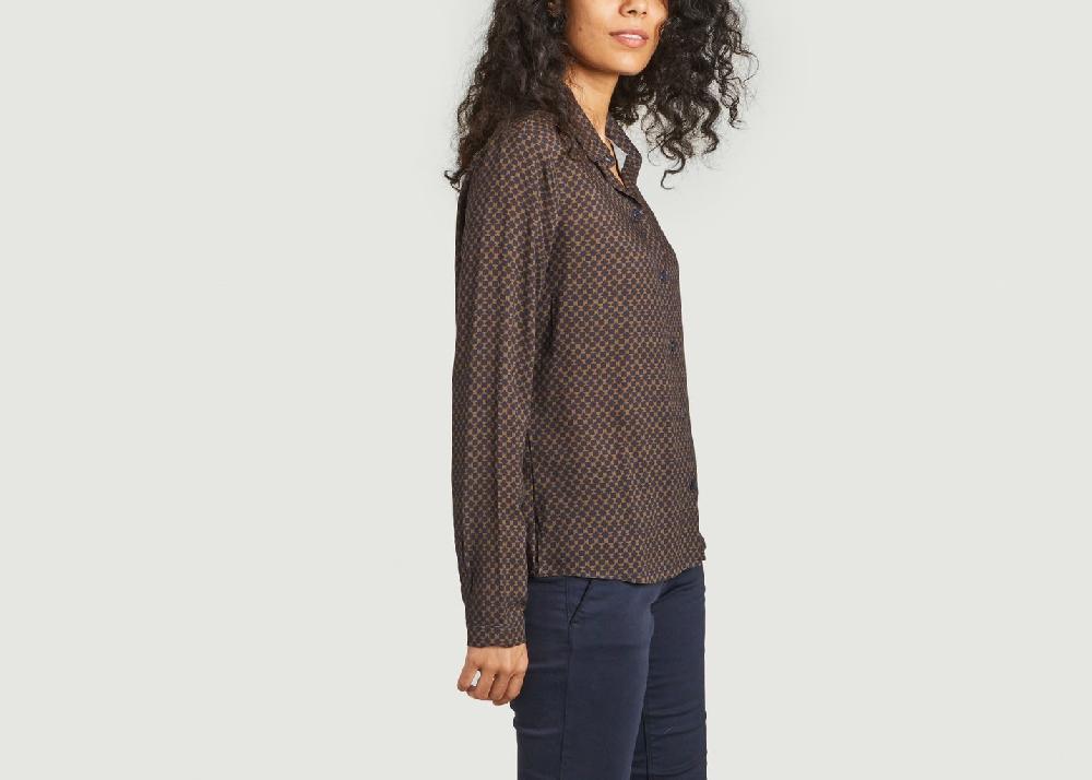 L'exception Chemise Motif Géométrique Chamomile Olive Thinking Mu