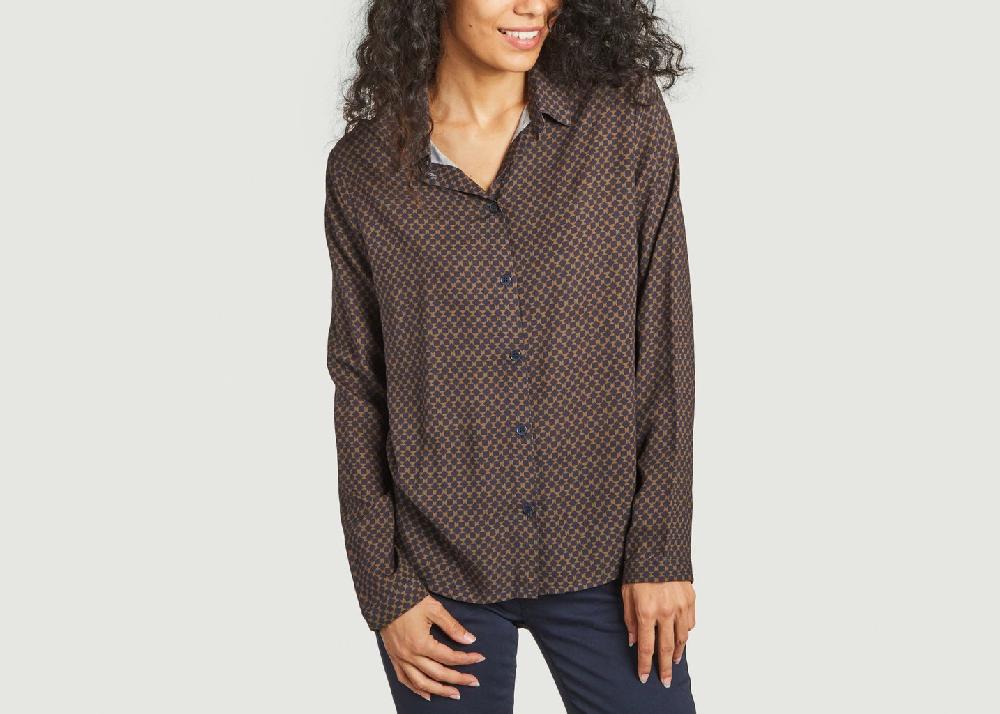 l'exception Chemise motif géométrique Chamomile Olive Thinking Mu