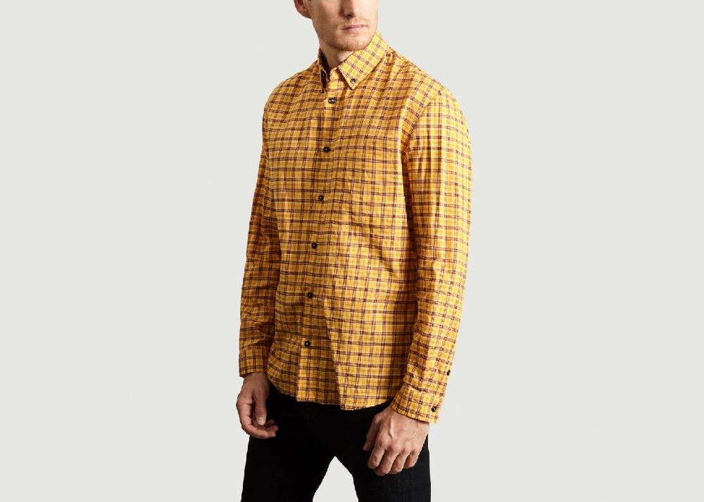 L'exception Chemise Multi Check à Rayures Jaune Band Of Outsiders