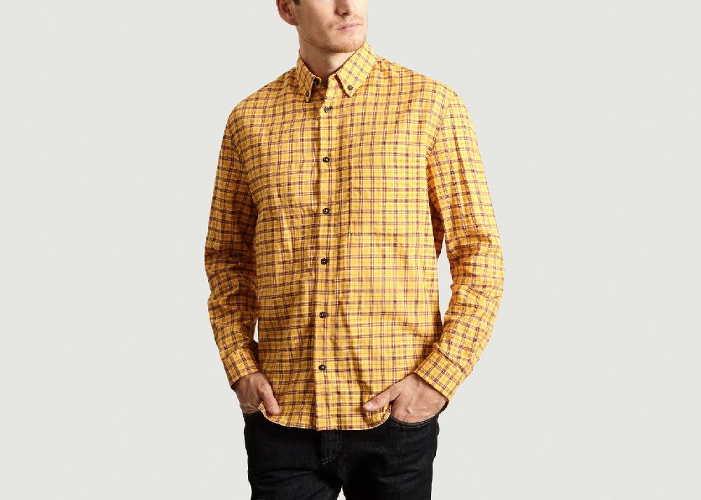 l'exception Chemise Multi Check à Rayures Jaune Band Of Outsiders