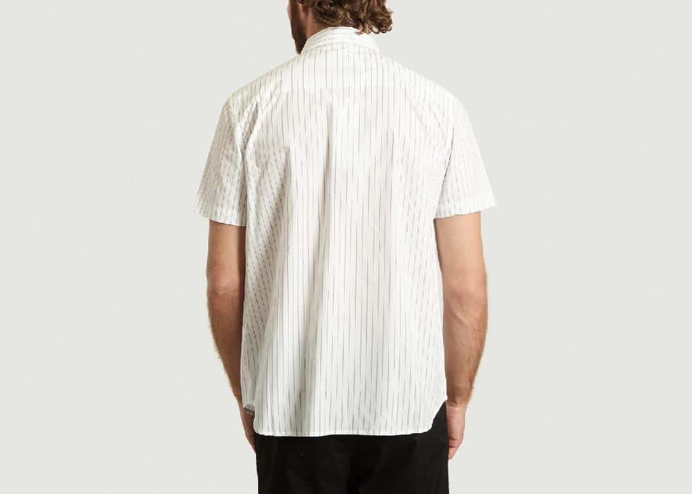 L'exception Chemise Nico Logo Stripe S/S Blanc Saturdays NYC