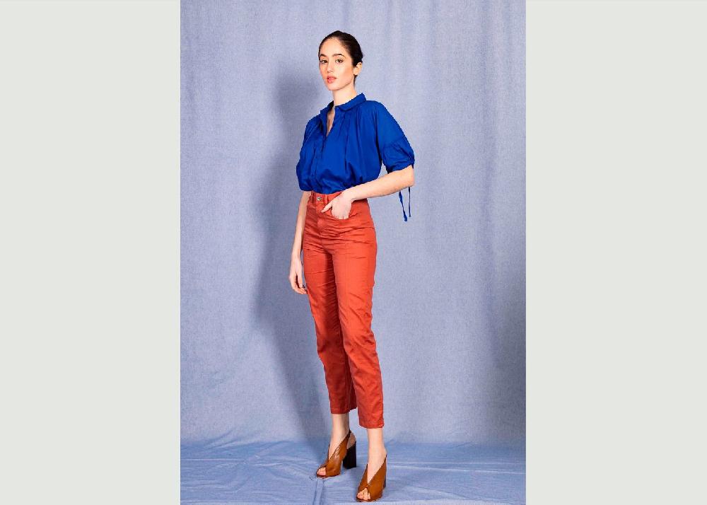 l'exception Chemise Nuria Bleu électrique Misericordia