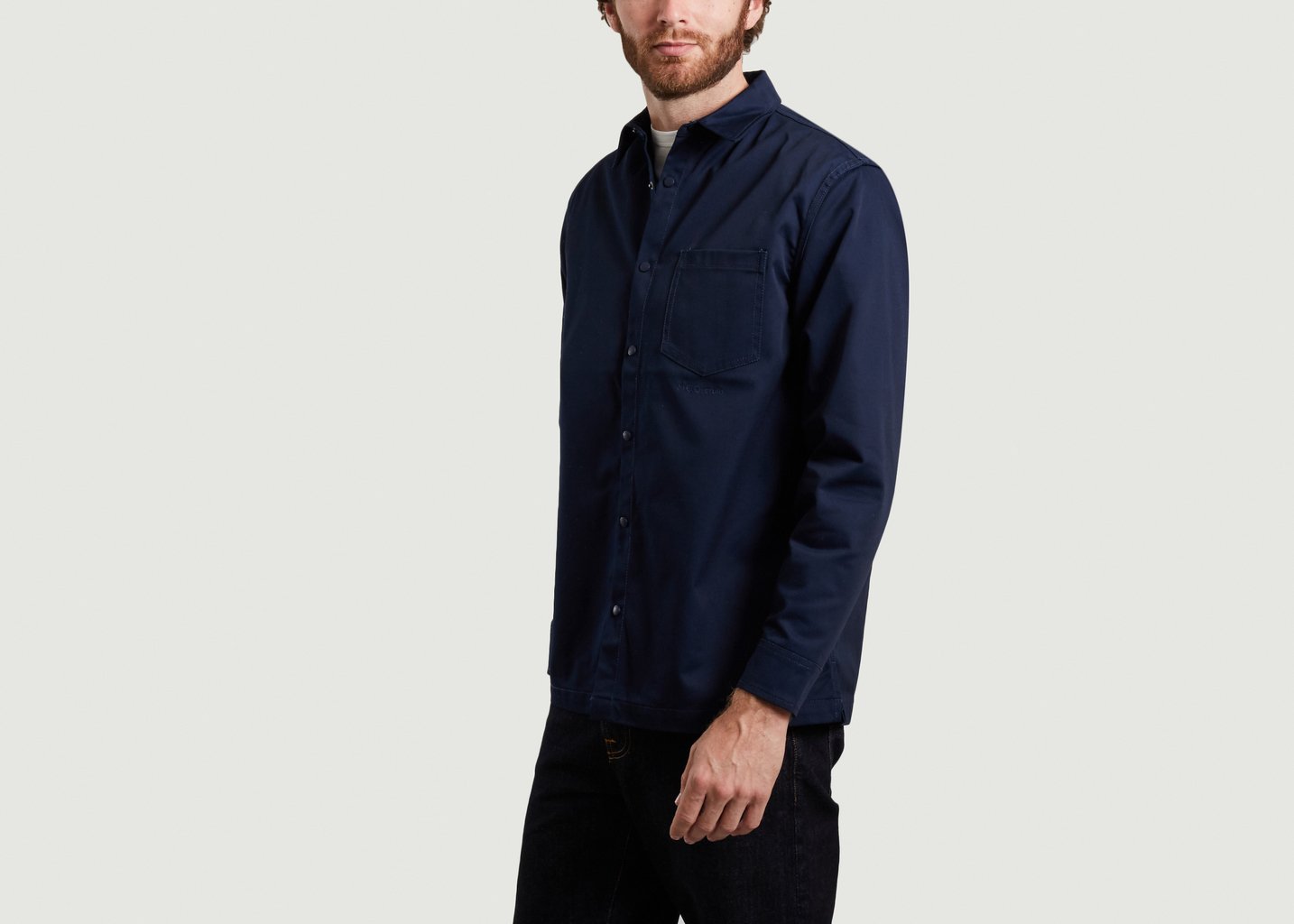 L'exception Chemise Oversize à Poche Bleu Marine M.C. Overalls