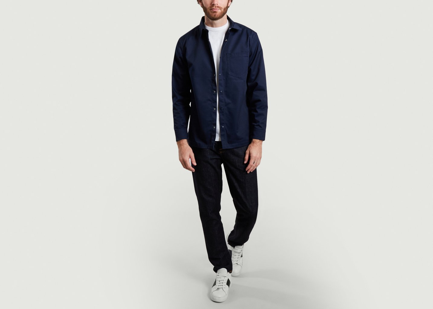 L'exception Chemise Oversize à Poche Bleu Marine M.C. Overalls