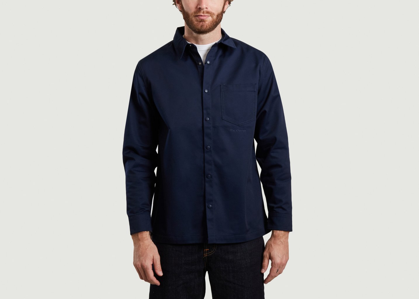 l'exception Chemise oversize à poche Bleu Marine M.C. Overalls