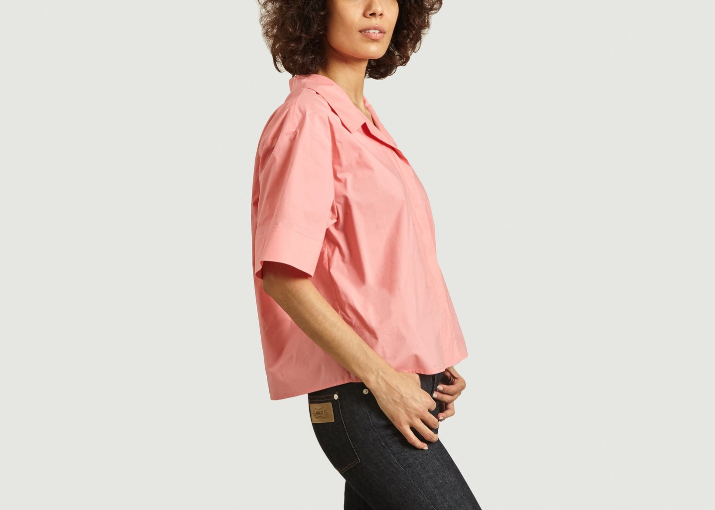 L'exception Chemise Oversize Col Tailleur Rose MM6 Maison Margiela