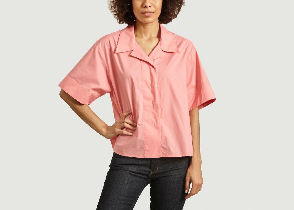 l'exception Chemise oversize col tailleur Rose MM6 Maison Margiela