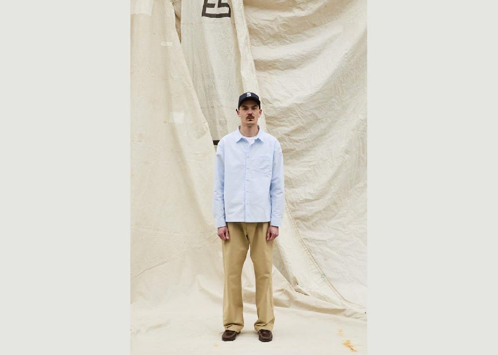 L'exception Chemise Oxford En Coton Bleu Clair Later