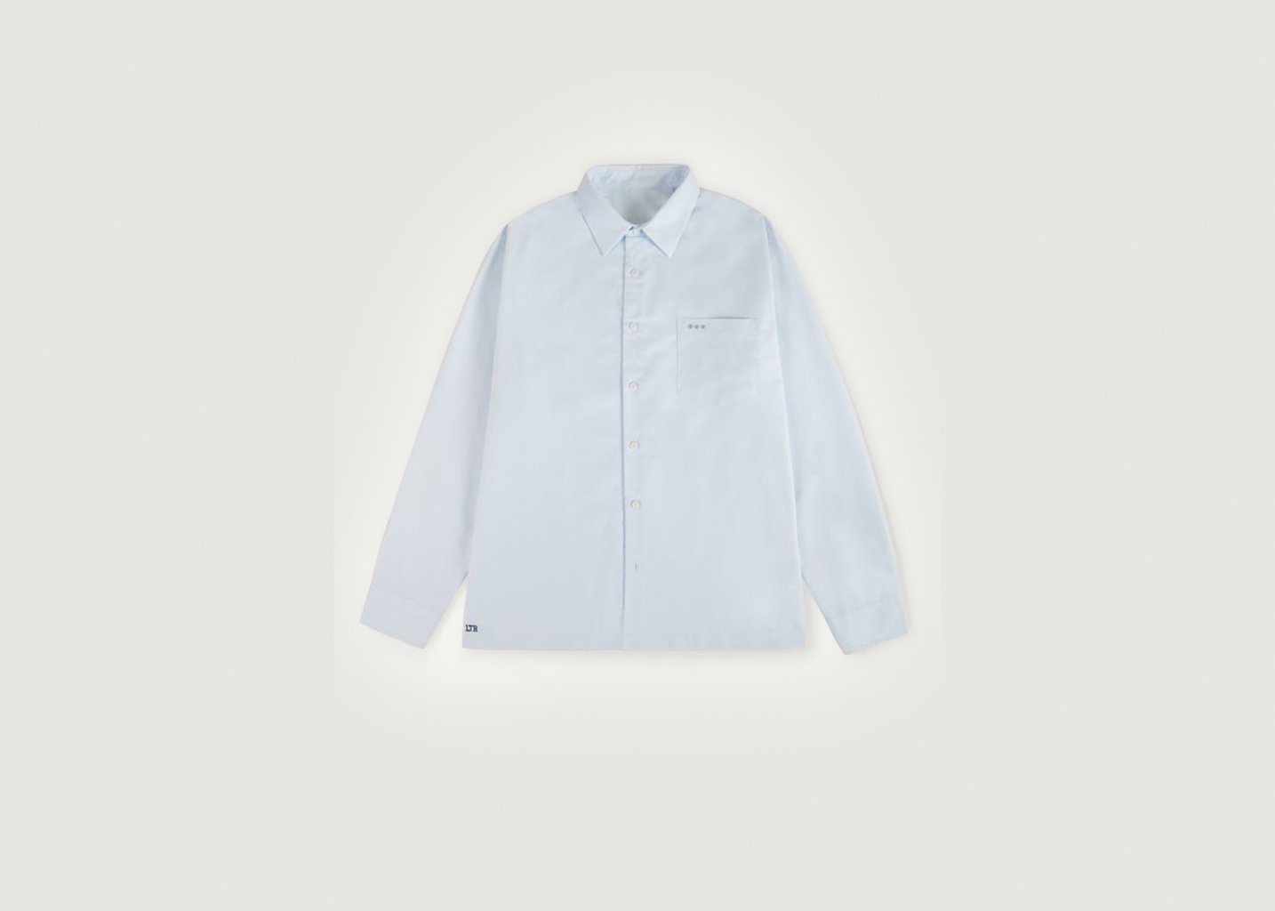 l'exception Chemise oxford en coton Bleu Clair Later