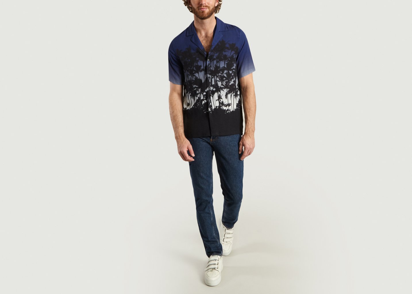 L'exception Chemise Palm Beach Bleu Marine M.X Maxime Simoëns