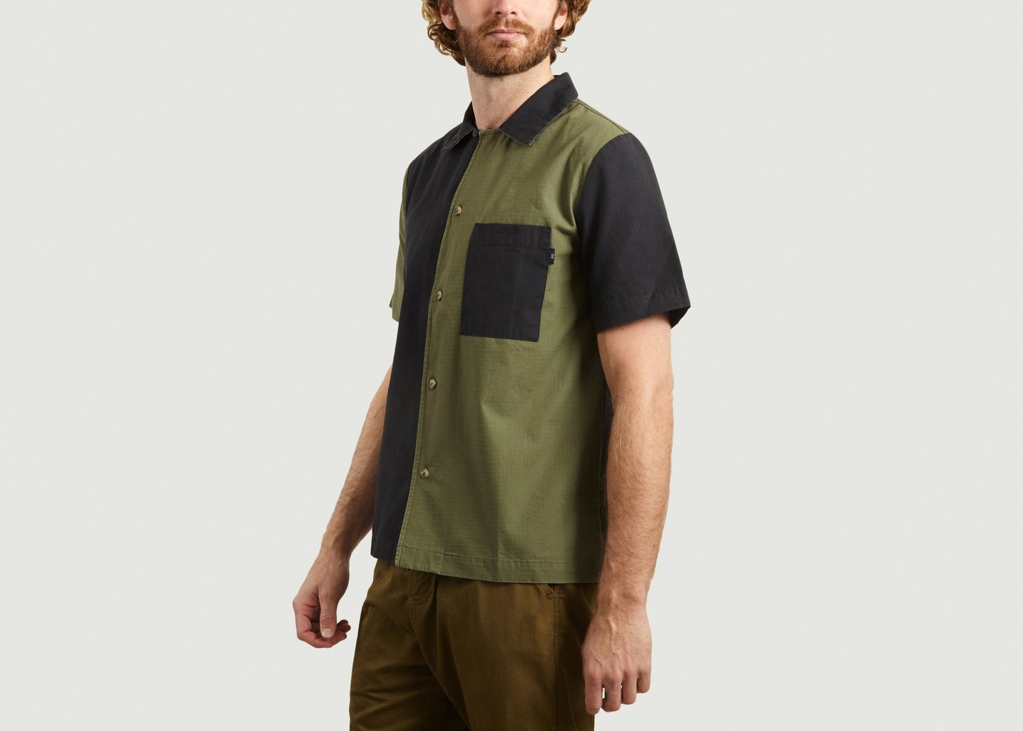 L'exception Chemise Patchwork Multicolore Bleu De Paname