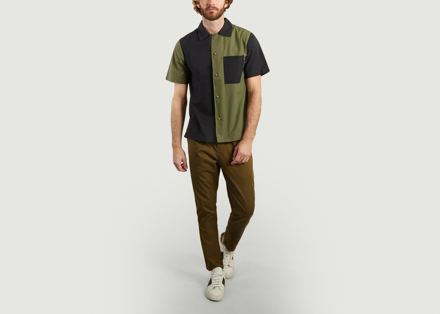 L'exception Chemise Patchwork Multicolore Bleu De Paname