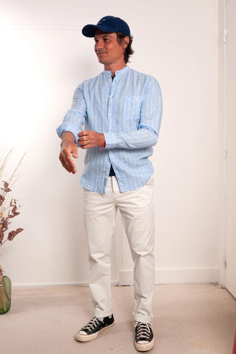 L'exception Chemise Pavel Bleu Clair Cuisse De Grenouille