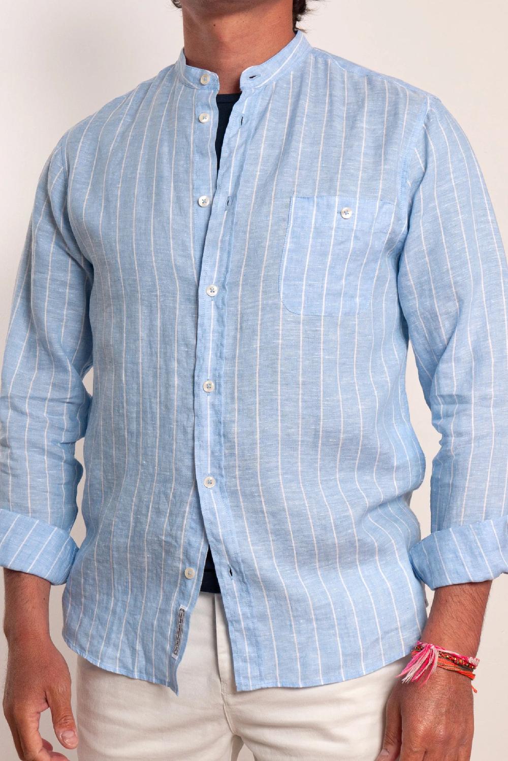 L'exception Chemise Pavel Bleu Clair Cuisse De Grenouille