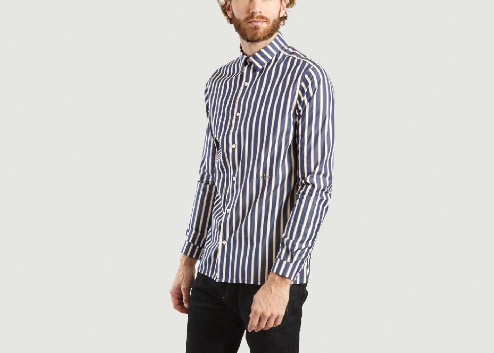 L'exception Chemise Philippe Embroidery Bleu Marine Archive 18 20