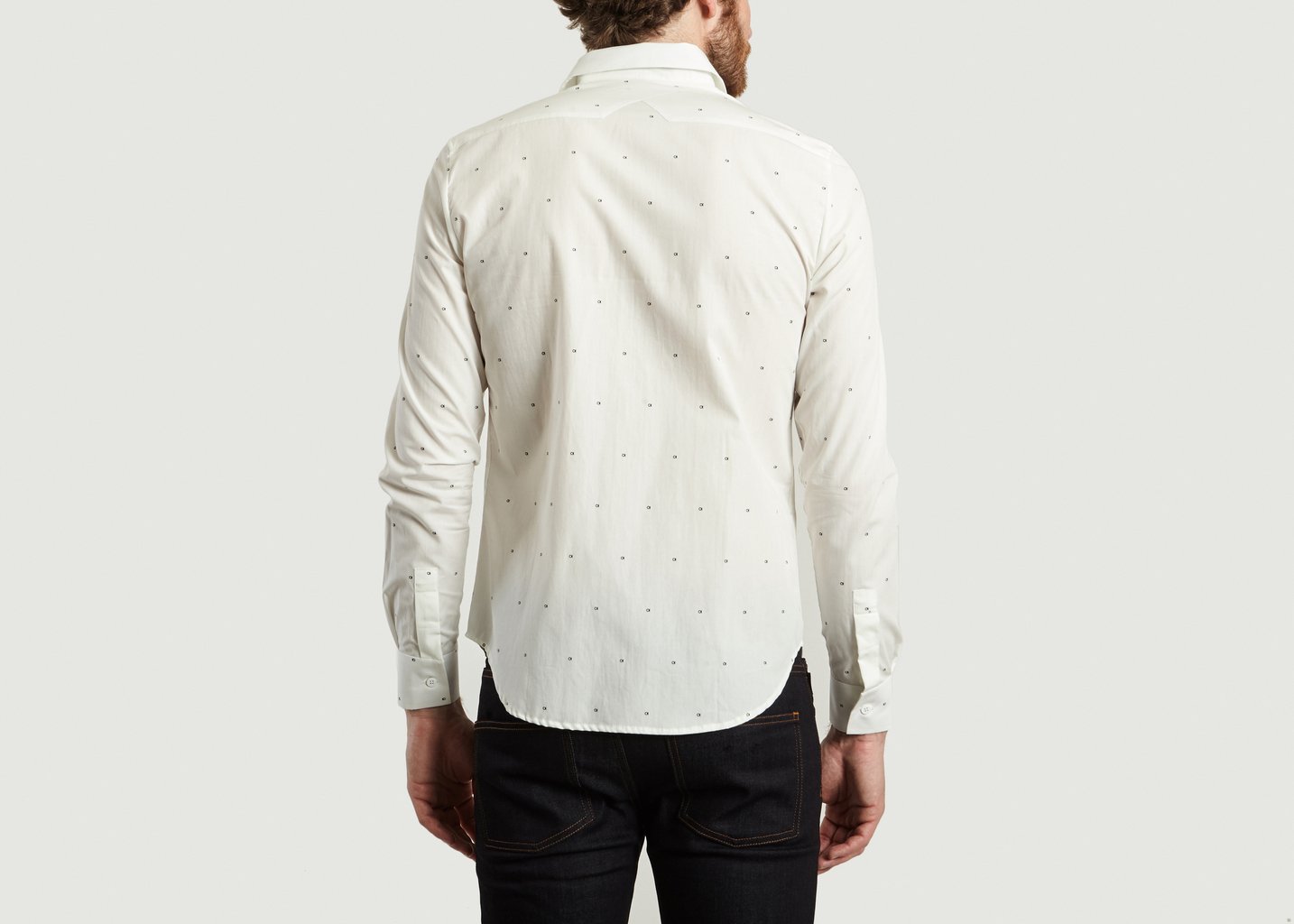 L'exception Chemise Pictogramme Plumetis Blanc M.X Maxime Simoëns