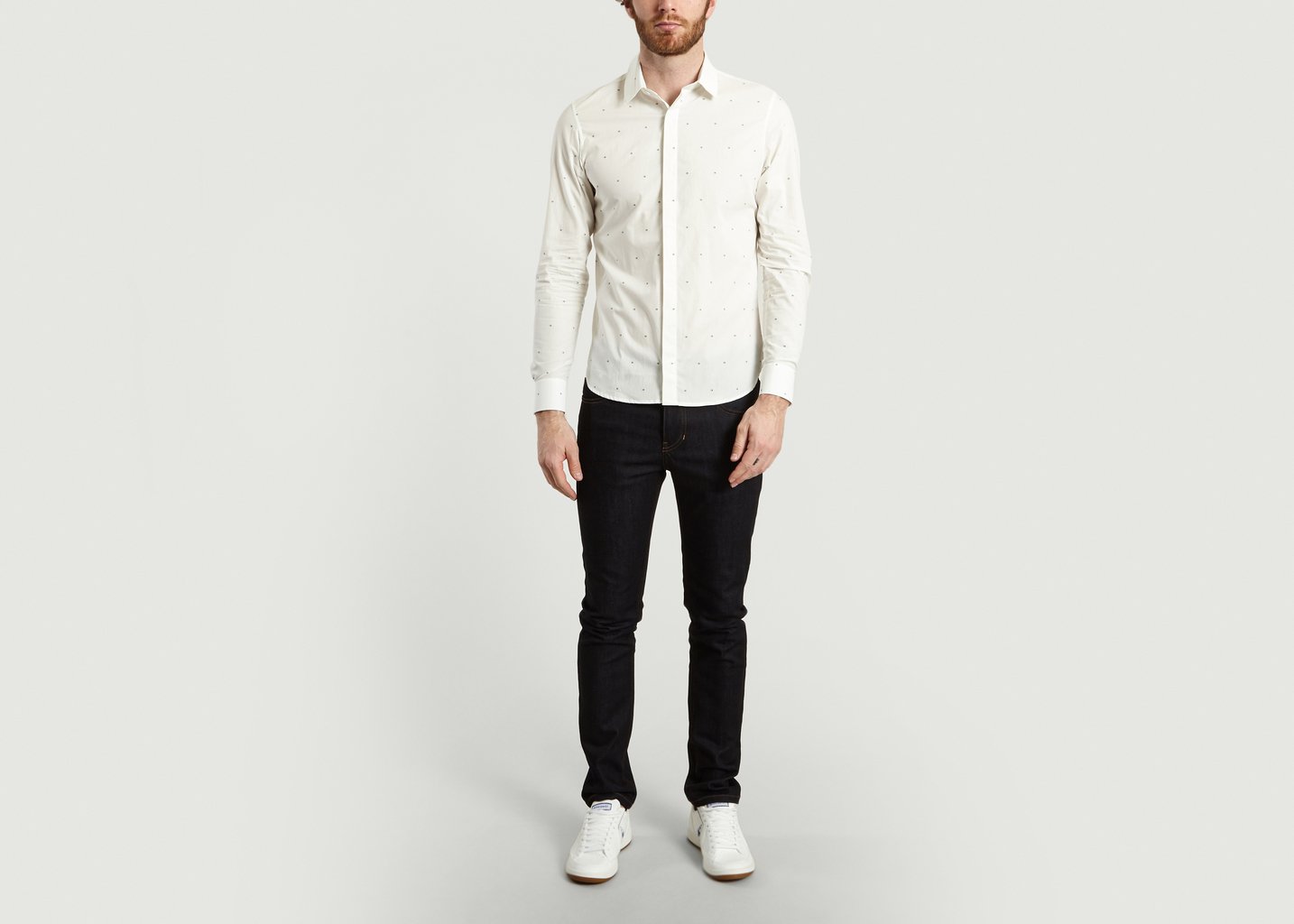 L'exception Chemise Pictogramme Plumetis Blanc M.X Maxime Simoëns