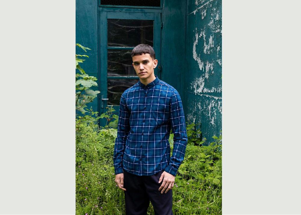 l'exception Chemise Piloto Bleu Marine Misericordia