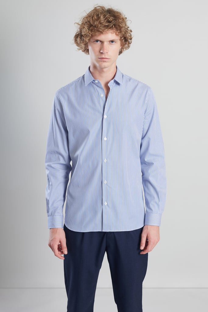 L'exception Chemise Popeline à Rayures Bleu Pétrole Bleu Pétrole L'Exception Paris