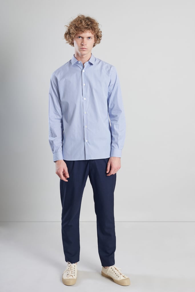 L'exception Chemise Popeline à Rayures Bleu Pétrole Bleu Pétrole L'Exception Paris