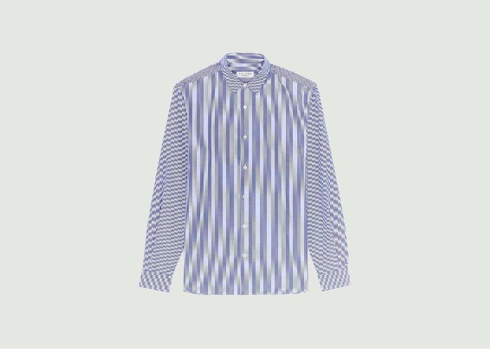 l'exception Chemise popeline à rayures bleu pétrole Bleu Pétrole L'Exception Paris