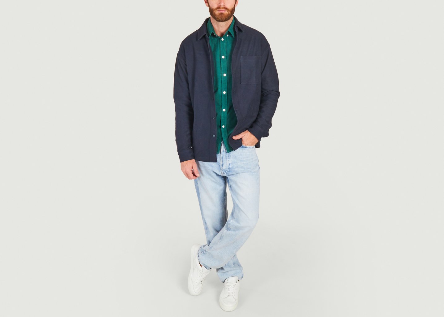 L'exception Chemise Poul 14550 Bleu Marine Samsoe & Samsoe