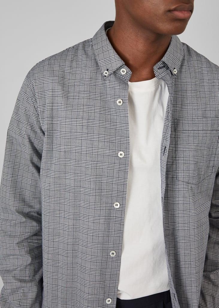 L'exception Chemise Prince De Galles En Coton Japonais Gris L'Exception Paris