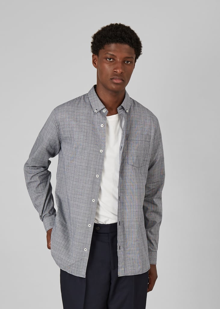 l'exception Chemise Prince de Galles en coton japonais Gris L'Exception Paris