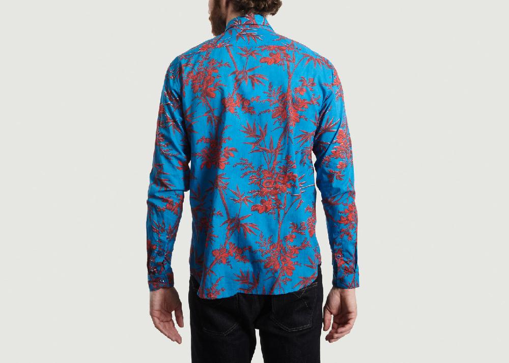 L'exception Chemise Print Végétal Monroe Bleu Essentiel Antwerp