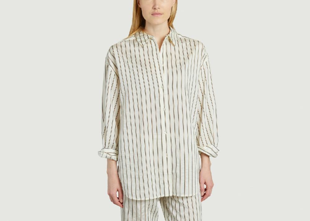 L'exception Chemise Rayée Marika Ecru Samsoe & Samsoe